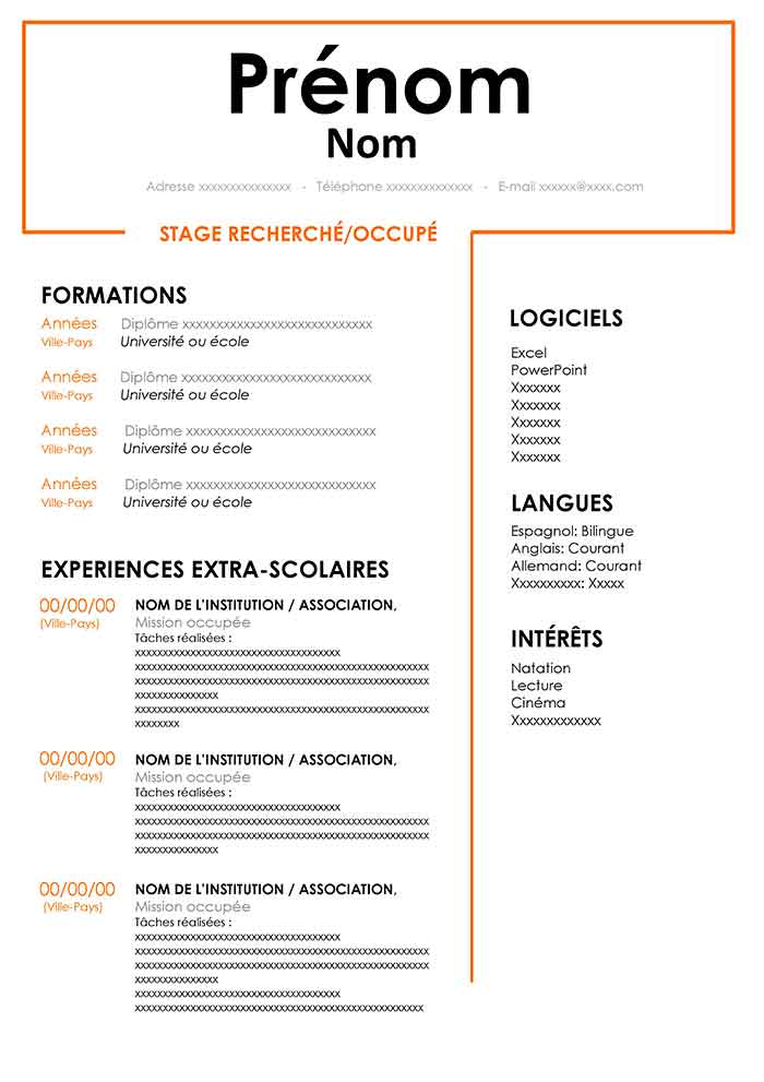 CV, Lettres et Candidatures - APEL de l'Institution Saint 